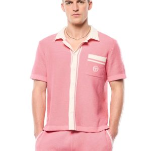 Fratelli Crochet Cabana Polo-Geranium Pink