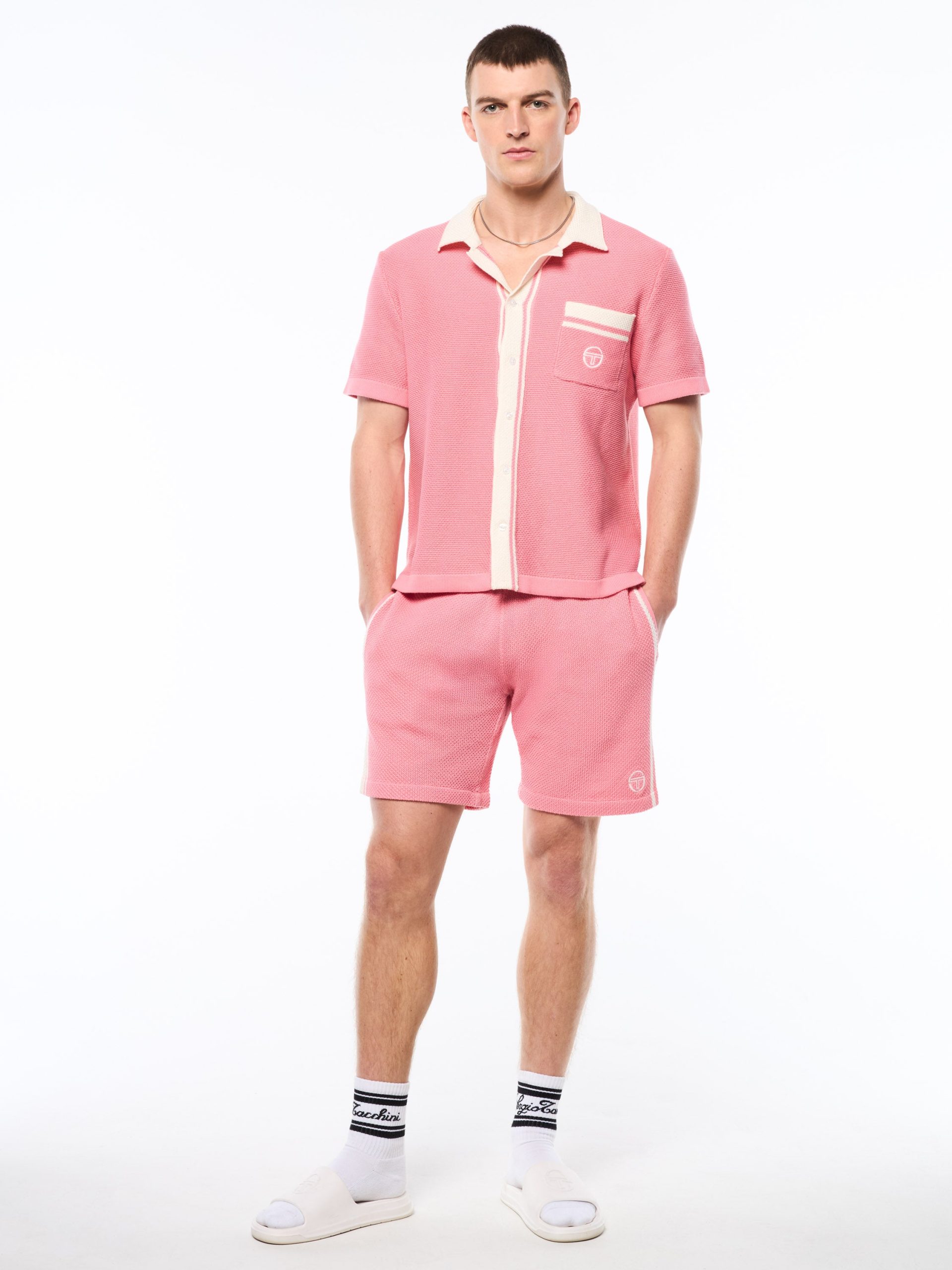 Fratelli Crochet Cabana Polo-Geranium Pink - Image 3