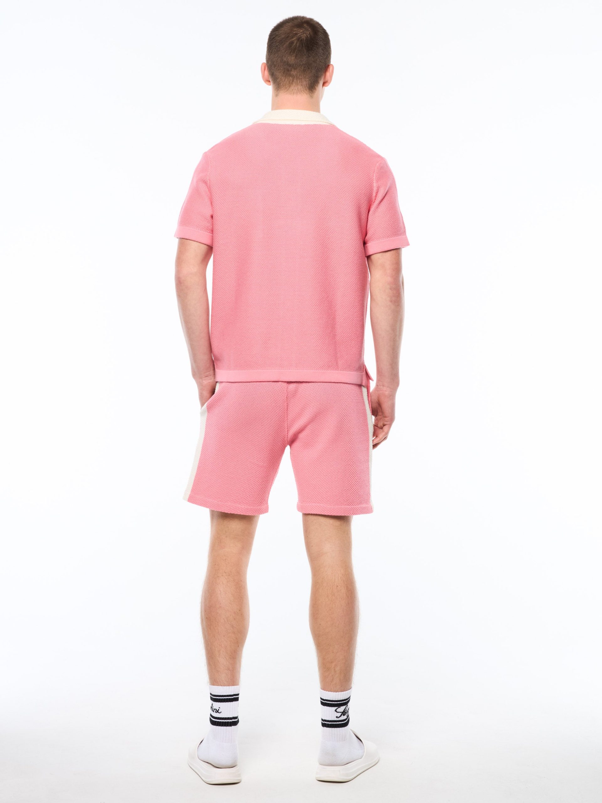 Fratelli Crochet Cabana Polo-Geranium Pink - Image 5