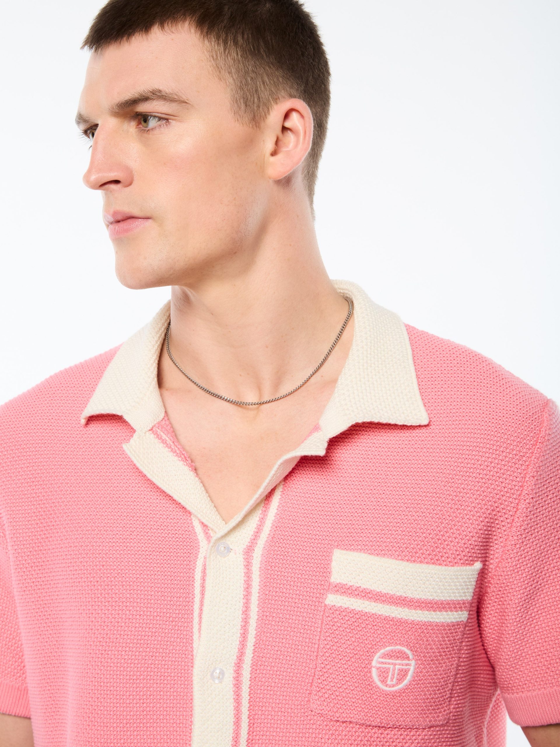 Fratelli Crochet Cabana Polo-Geranium Pink - Image 6