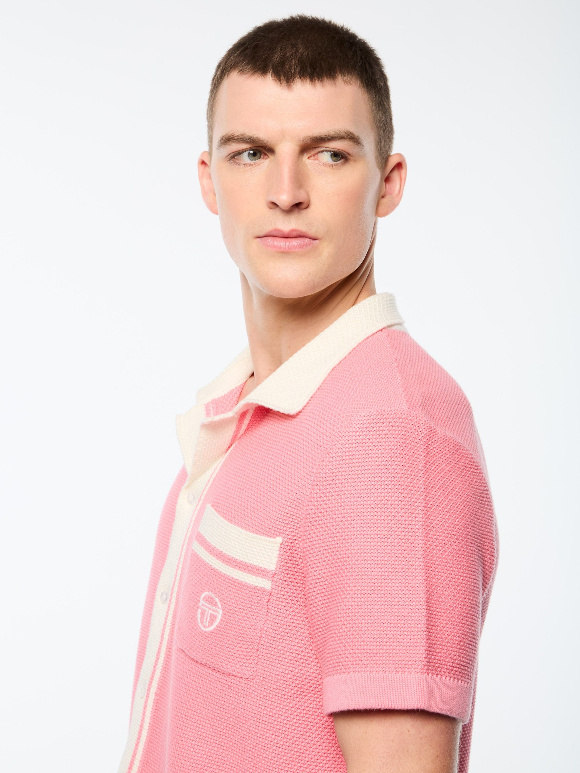 Fratelli Crochet Cabana Polo-Geranium Pink - Image 7
