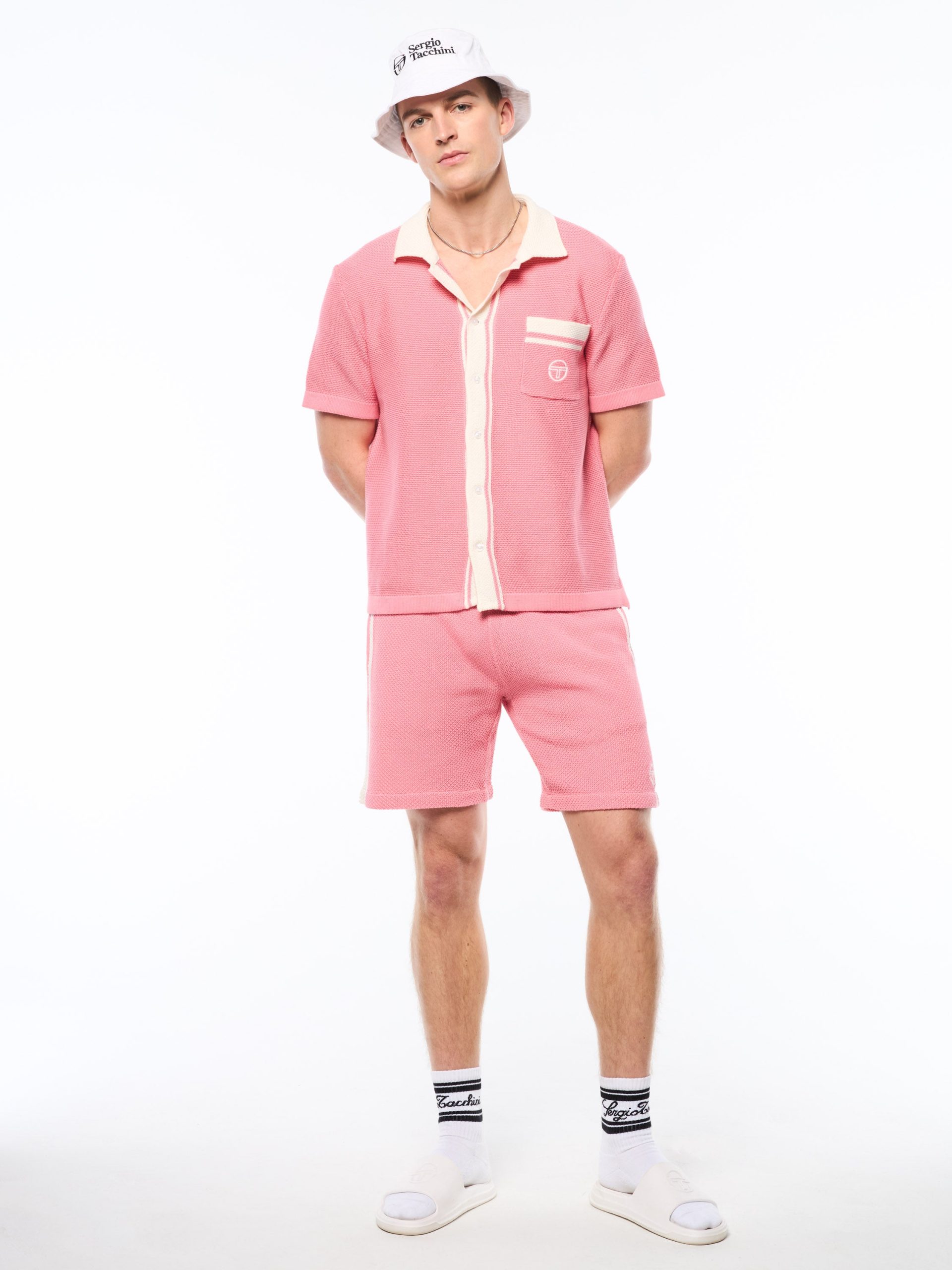 Fratelli Crochet Cabana Polo-Geranium Pink - Image 8