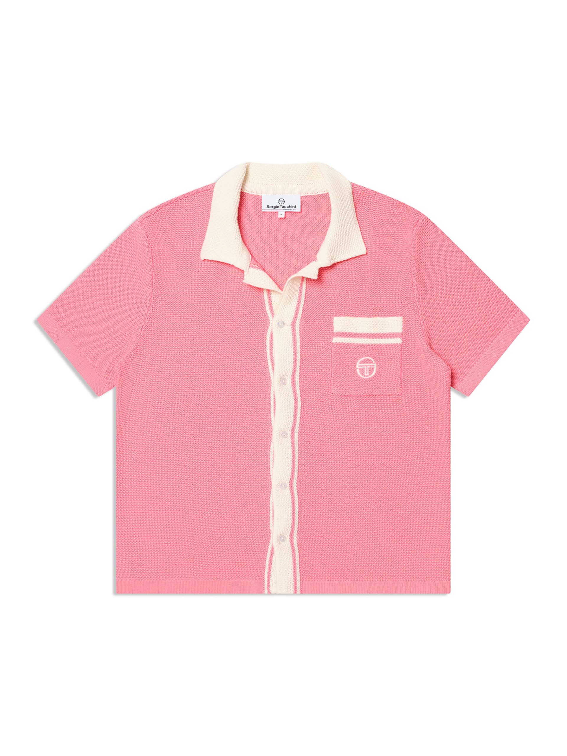 Fratelli Crochet Cabana Polo-Geranium Pink - Image 2