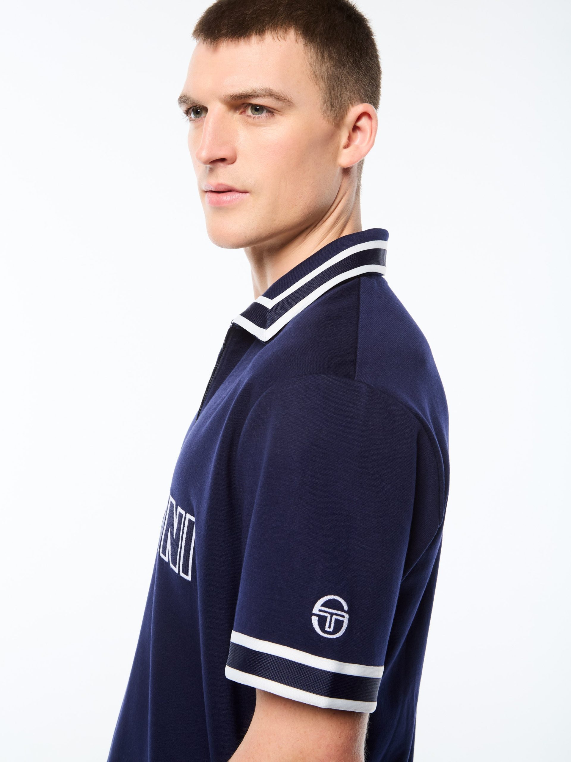 Tito Short Sleeve Polo-Maritime Blue - Image 7