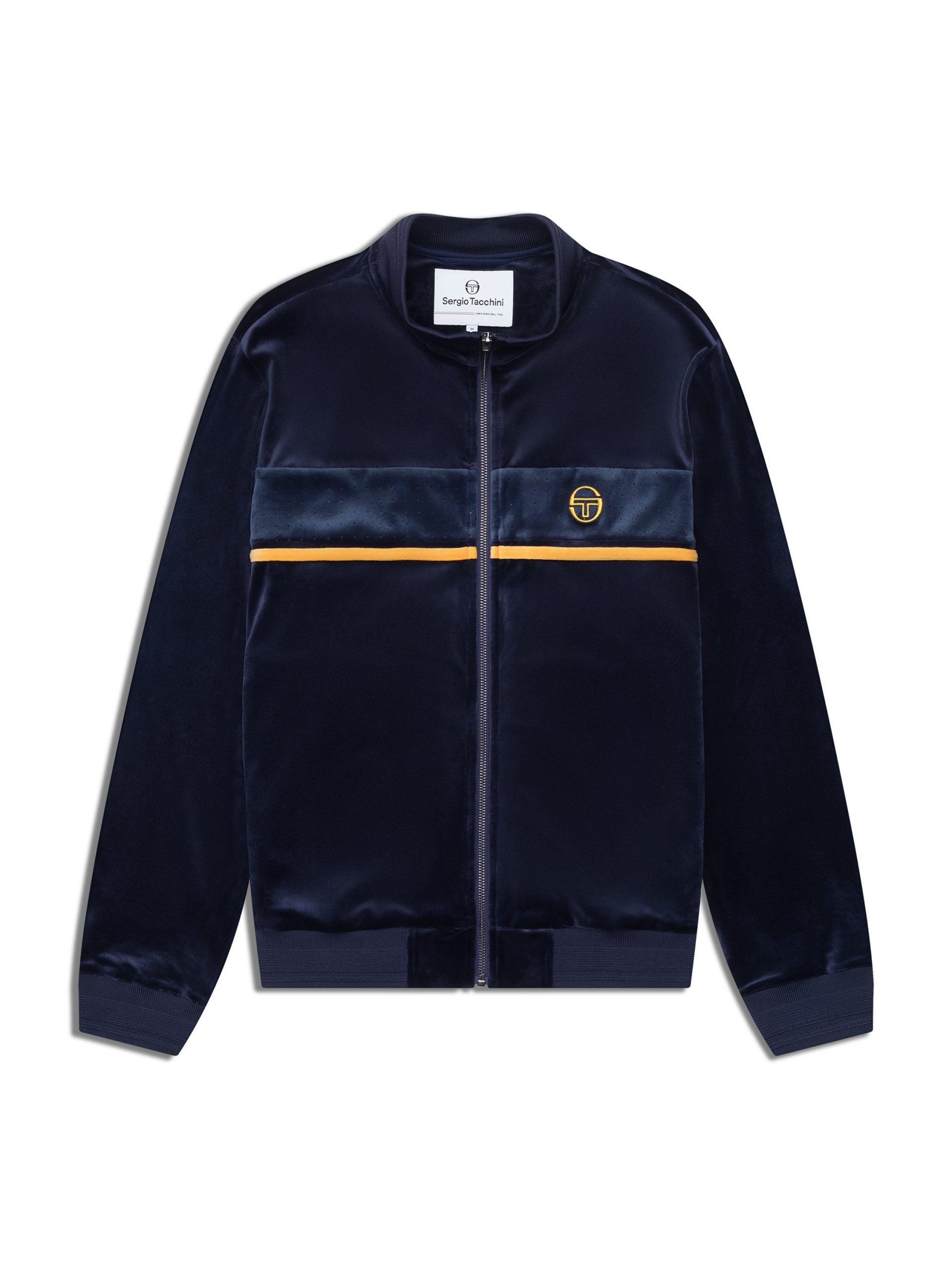 Forato Velour Track Jacket-Maritime Blue - Image 2