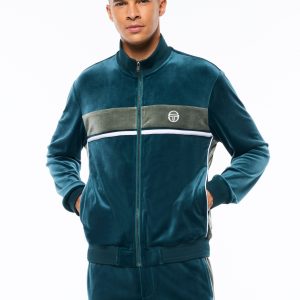 Forato Velour Track Jacket-Mediterranea