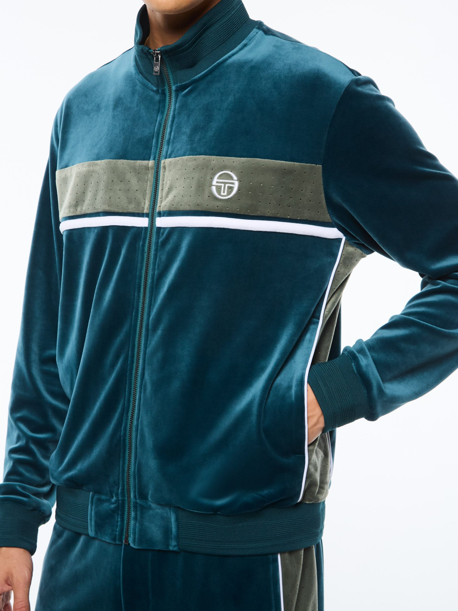 Forato Velour Track Jacket-Mediterranea - Image 6