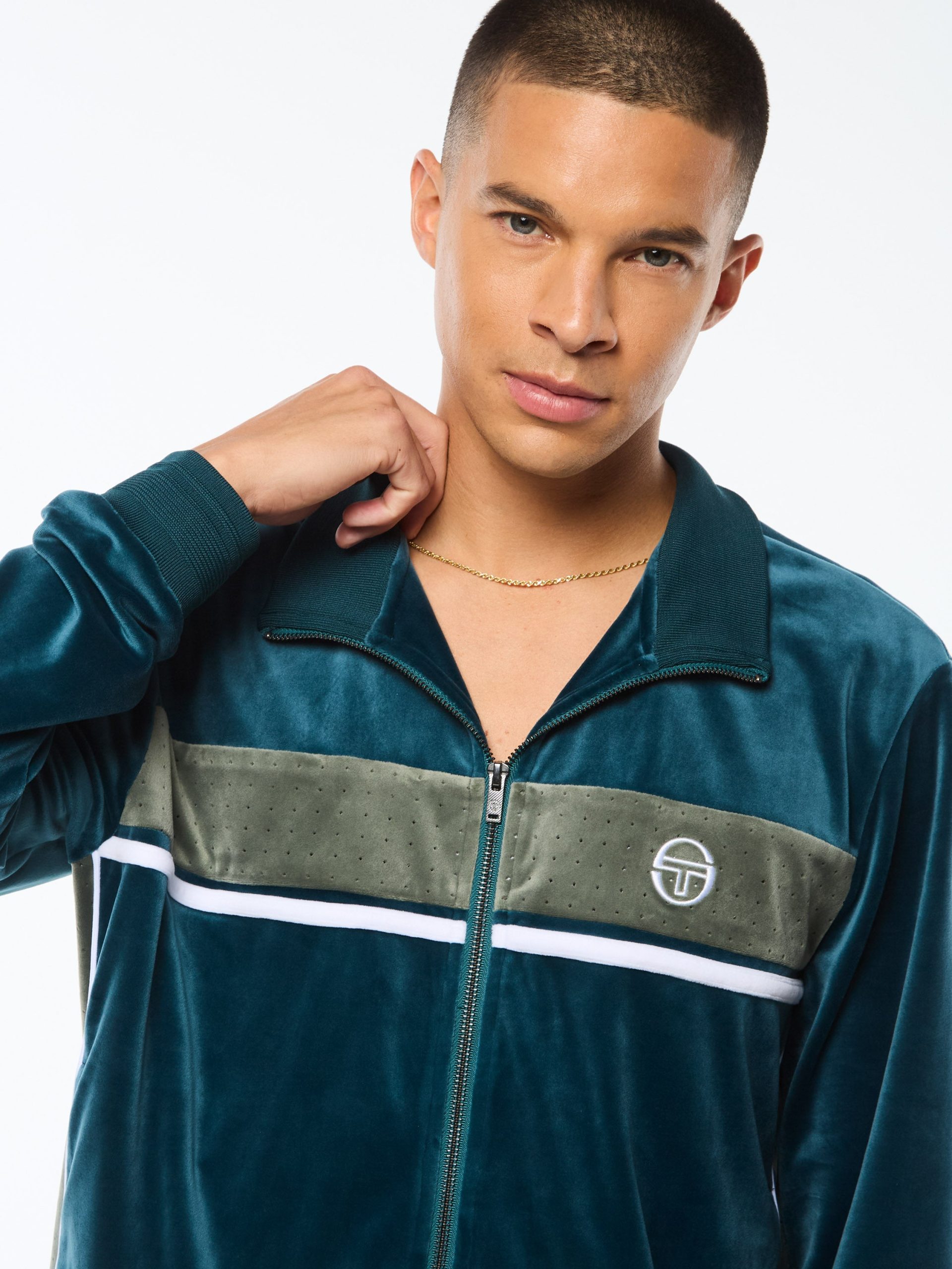 Forato Velour Track Jacket-Mediterranea - Image 8