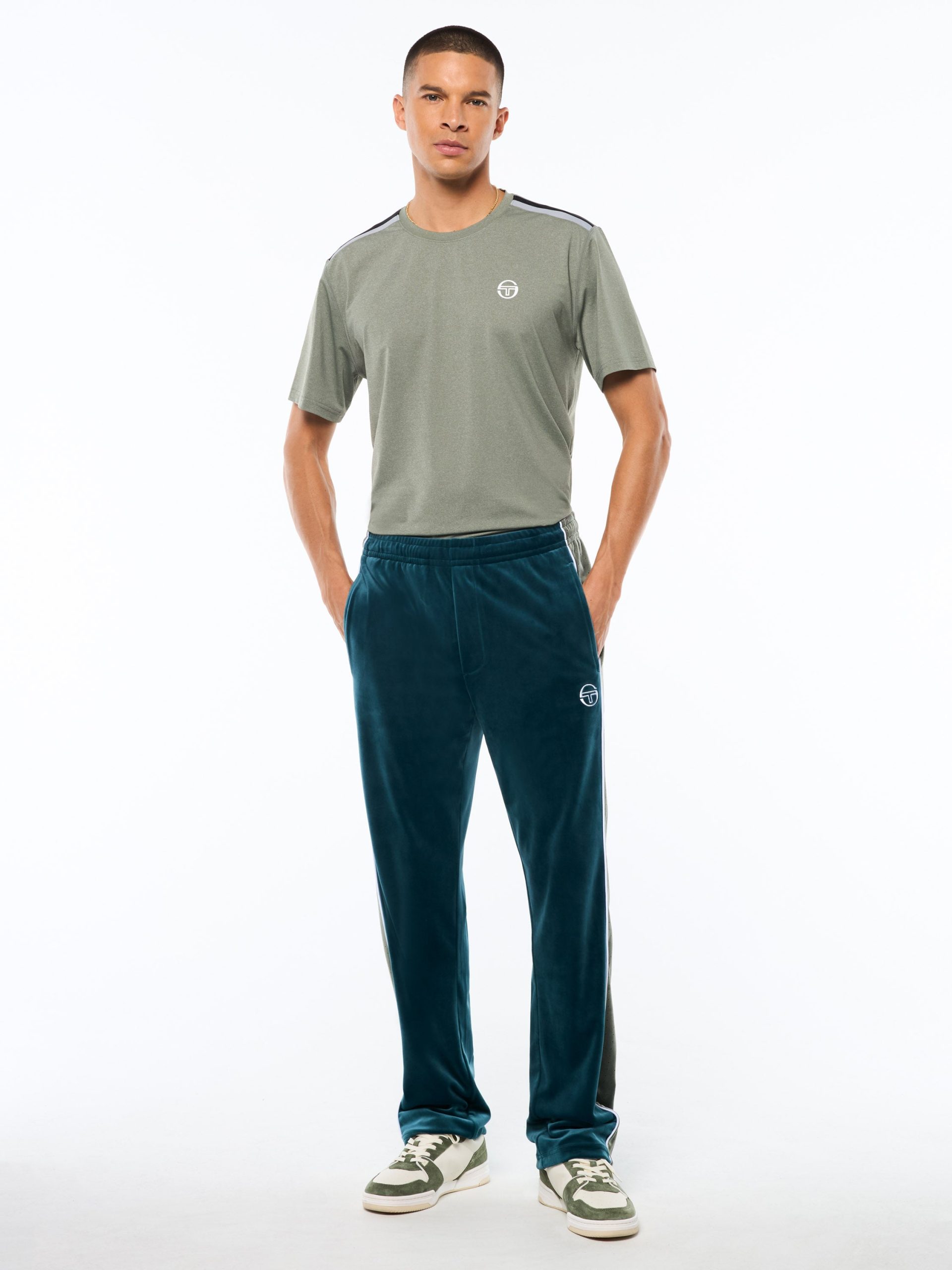 Forato Velour Track Pant-Mediterranea - Image 3