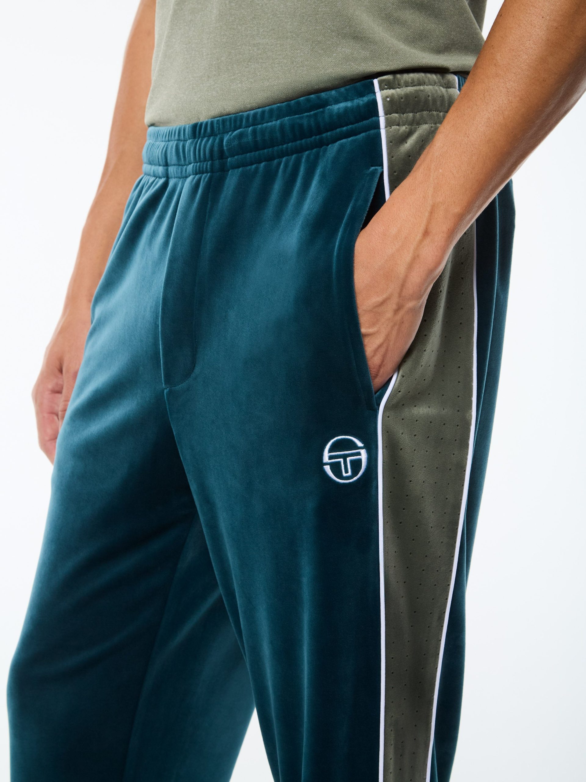 Forato Velour Track Pant-Mediterranea - Image 7
