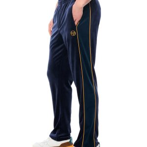 Forato Velour Track Pant-Maritime Blue