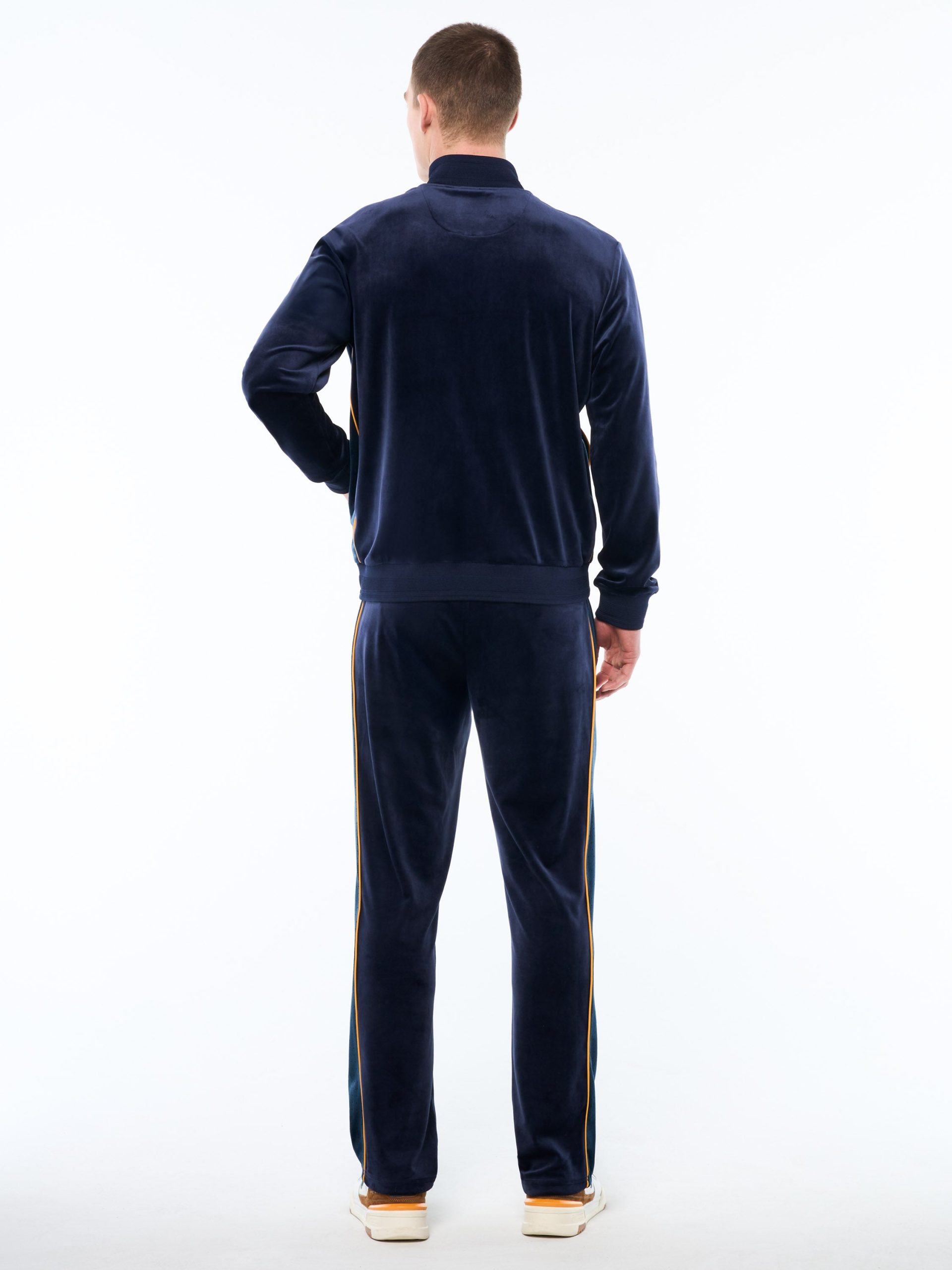 Forato Velour Track Jacket-Maritime Blue - Image 5