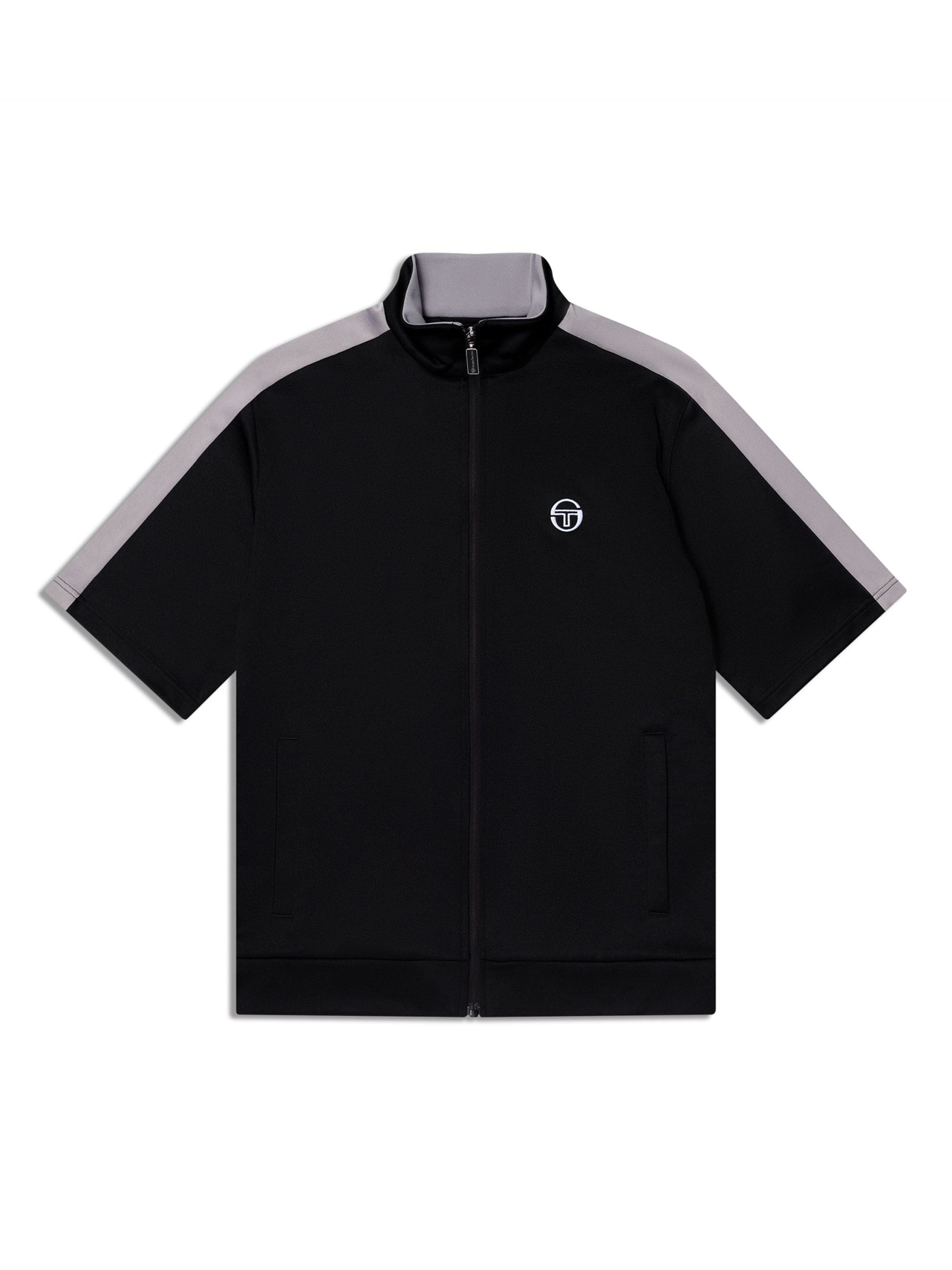 Viscotti Short Sleeve Track Jacket-Black Beauty - Image 2