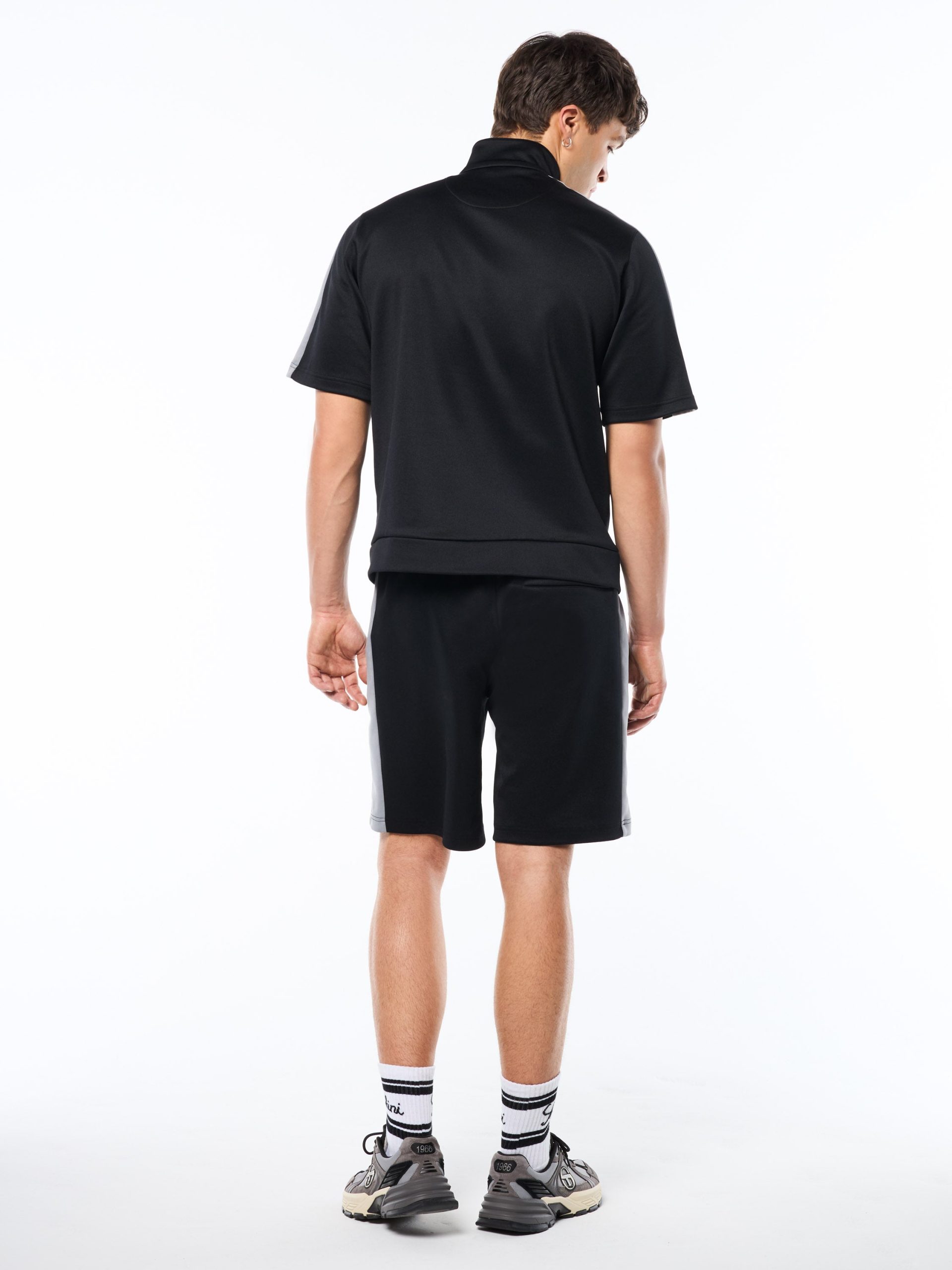 Viscotti Short Sleeve Track Jacket-Black Beauty - Image 5