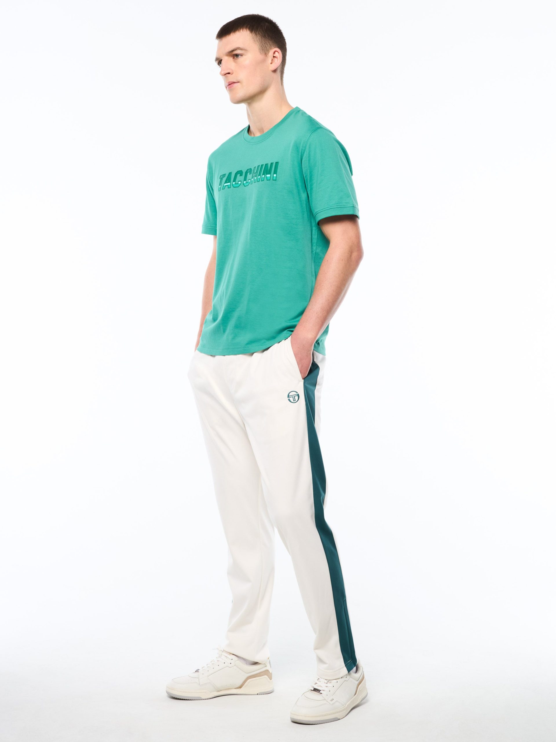 Strisce T-Shirt-Bottle Green - Image 4