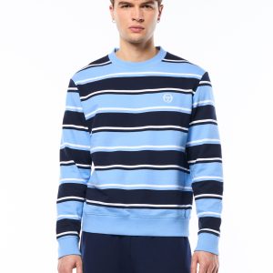 Strisce Stripe Crewneck-Maritime Blue