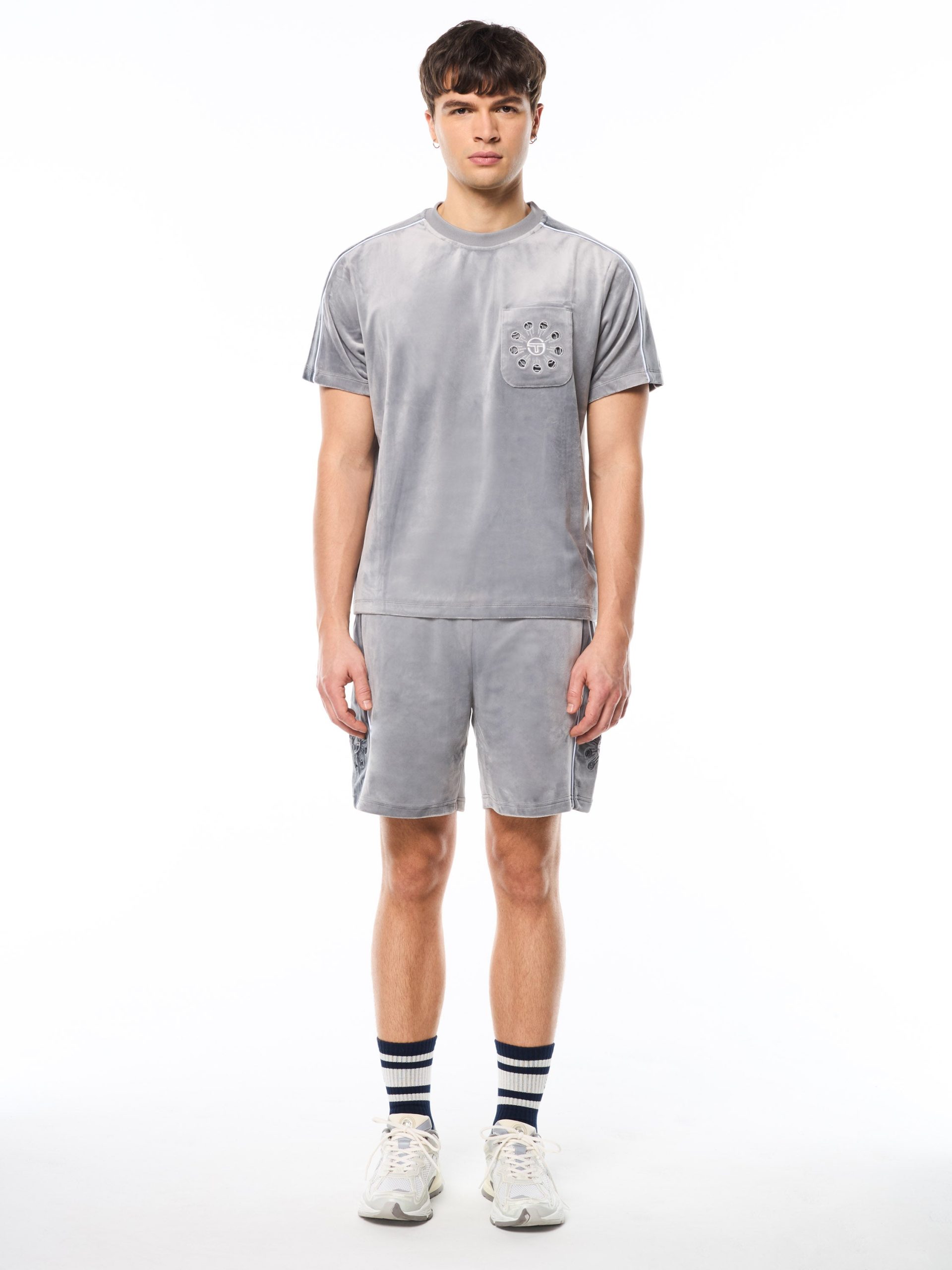 Cresta Velour Pocket T-Shirt-Sleet - Image 3