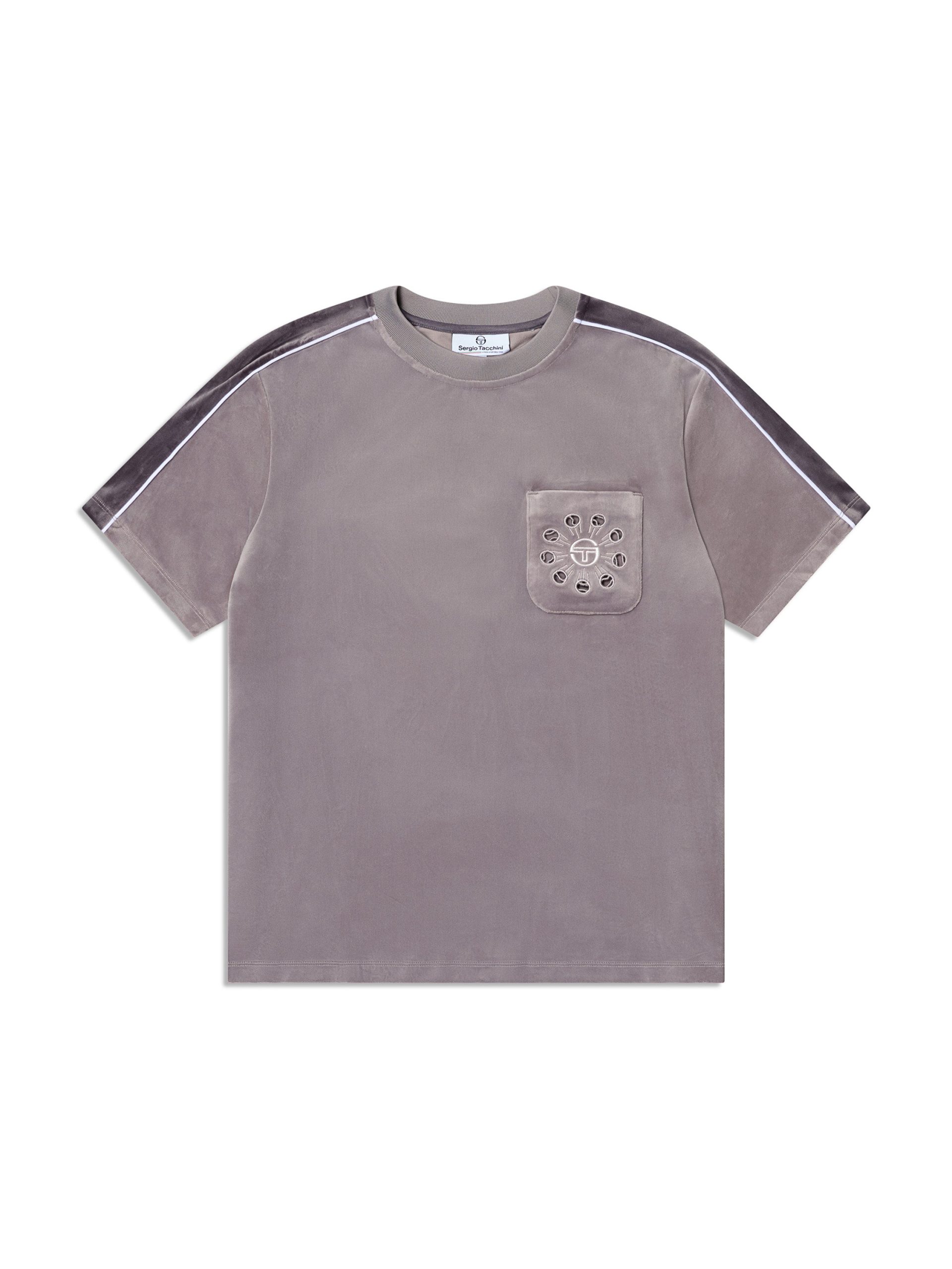 Cresta Velour Pocket T-Shirt-Sleet - Image 2