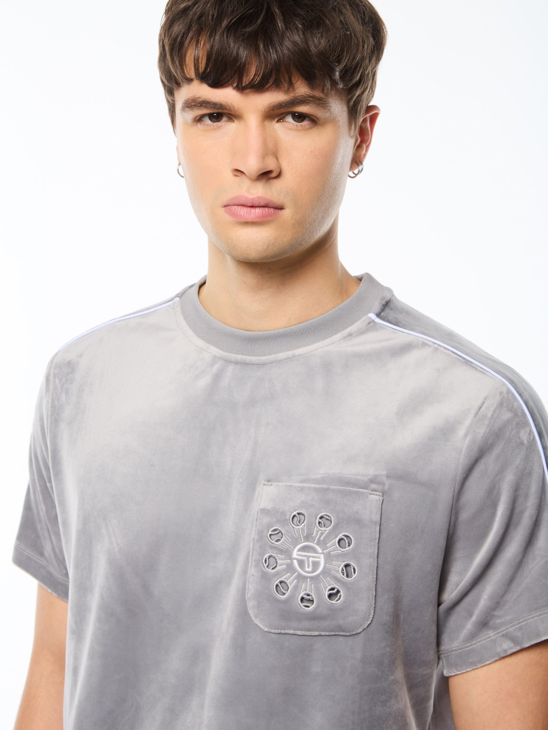 Cresta Velour Pocket T-Shirt-Sleet - Image 7