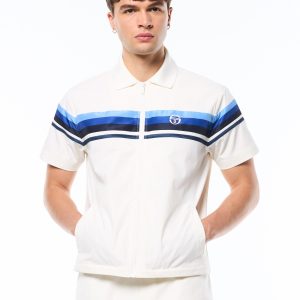 Striscia Short Sleeve Track Jacket-Gardenia