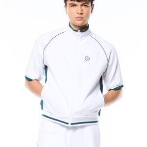 Pannello Short Sleeve Track Jacket-Brilliant White