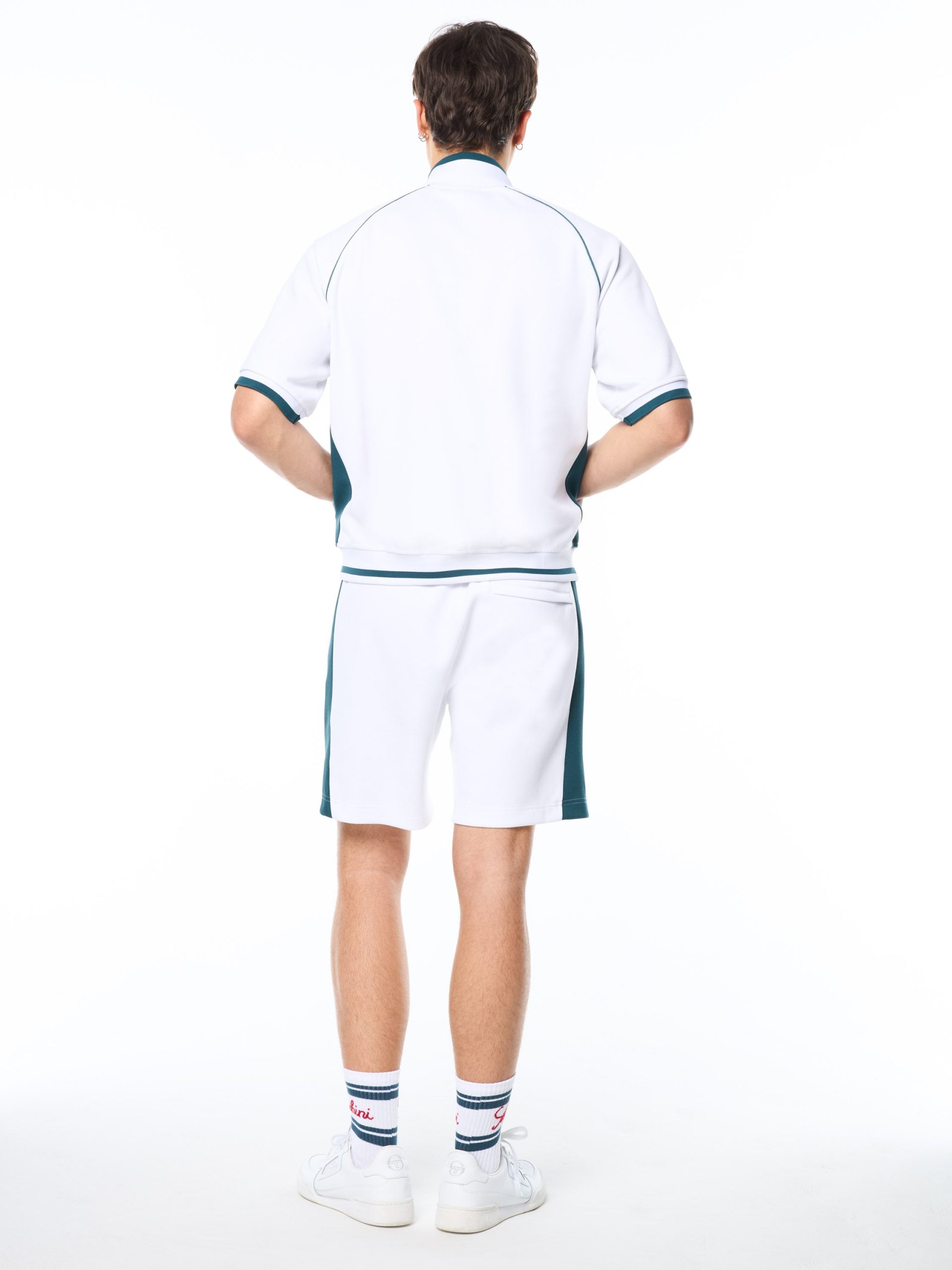 Pannello Short Sleeve Track Jacket-Brilliant White - Image 5