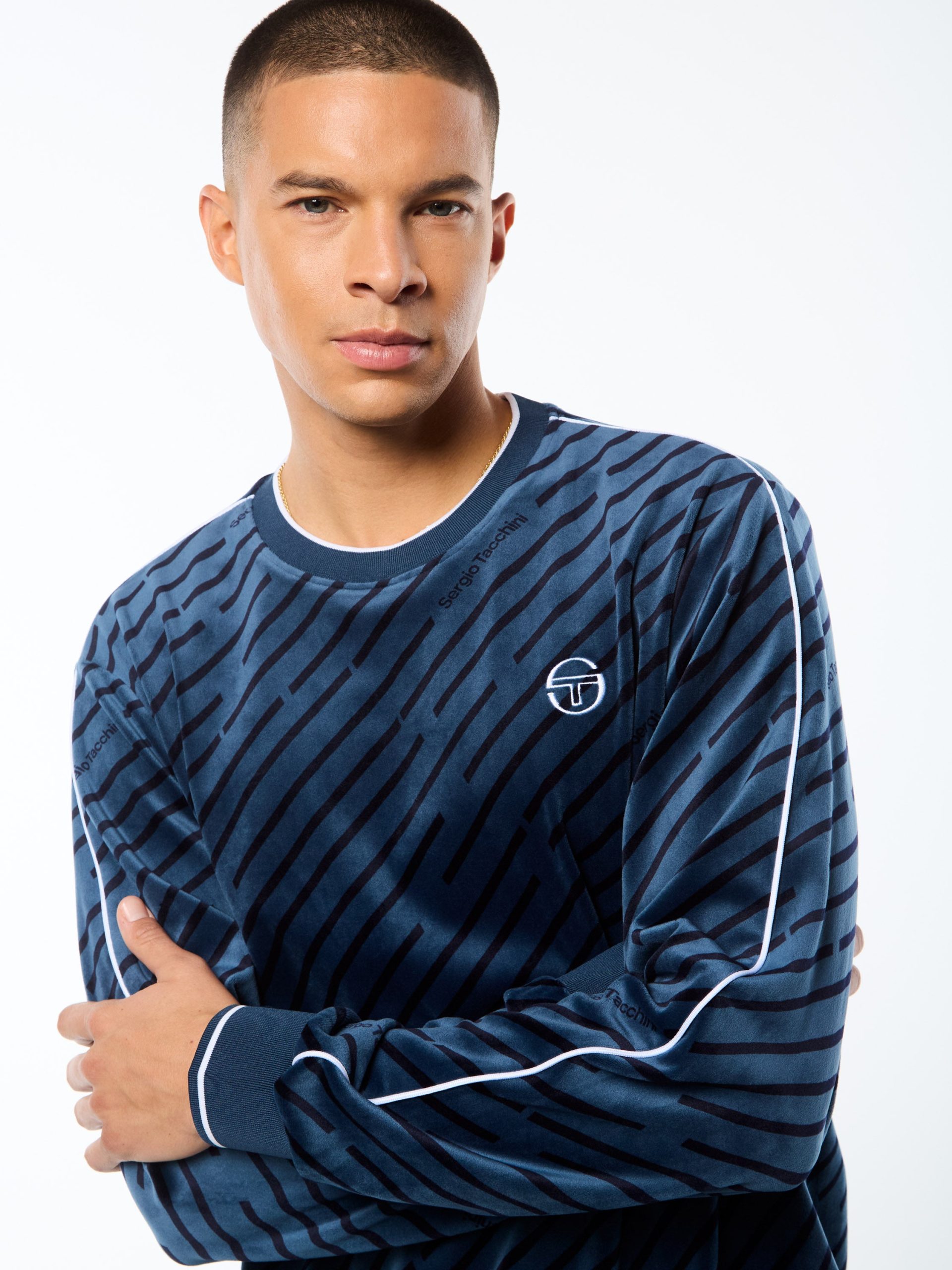 Obliquo Velour Crewneck-Key Largo - Image 6