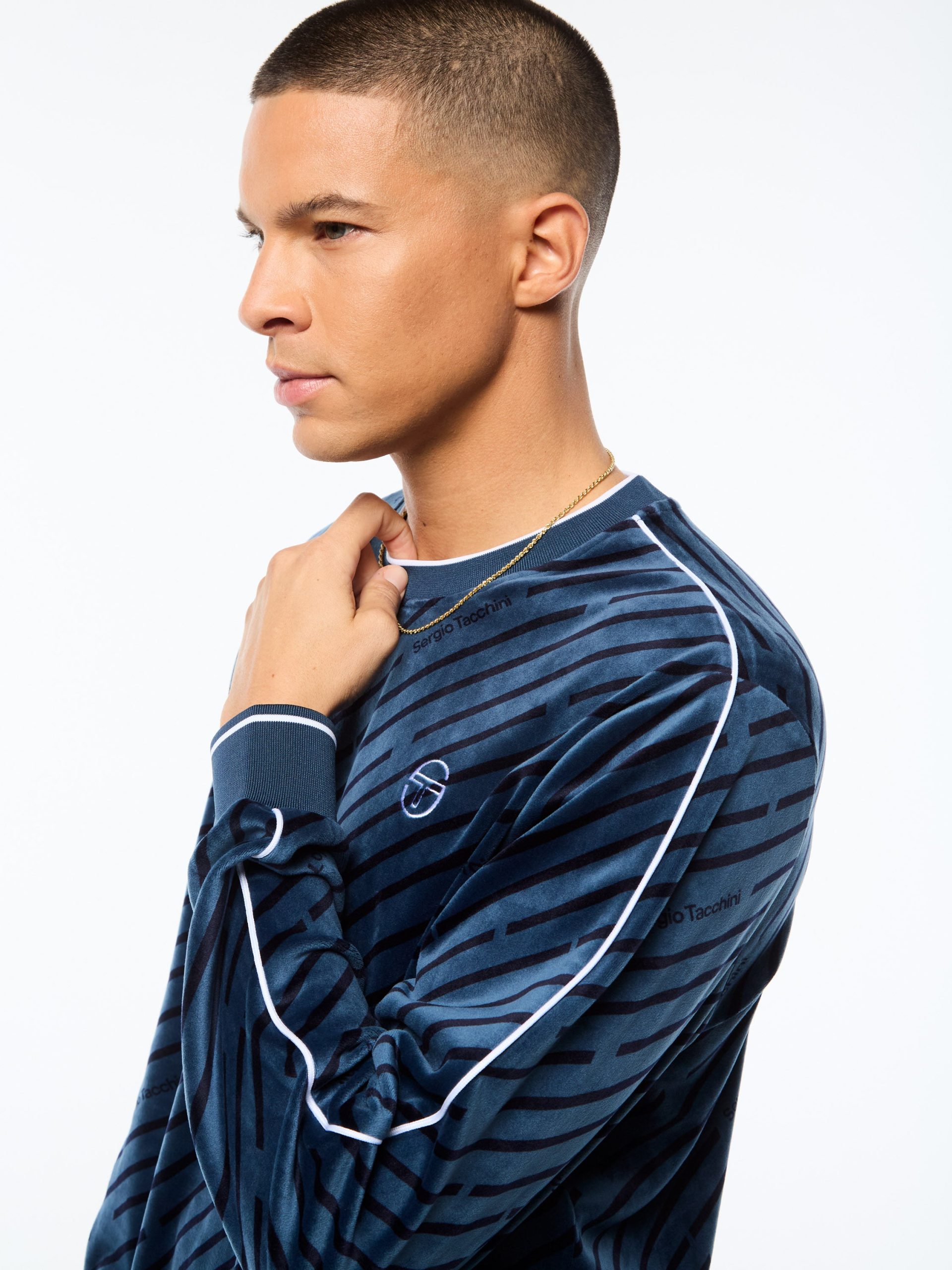 Obliquo Velour Crewneck-Key Largo - Image 7