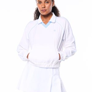 Doni Long Sleeve Polo-Brilliant White