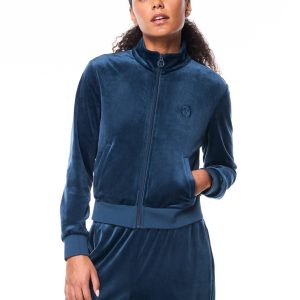 Nuvola Velour Track Jacket-Key Largo