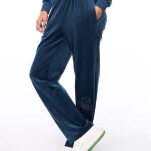 Nuvola Velour Track Pant-Key Largo