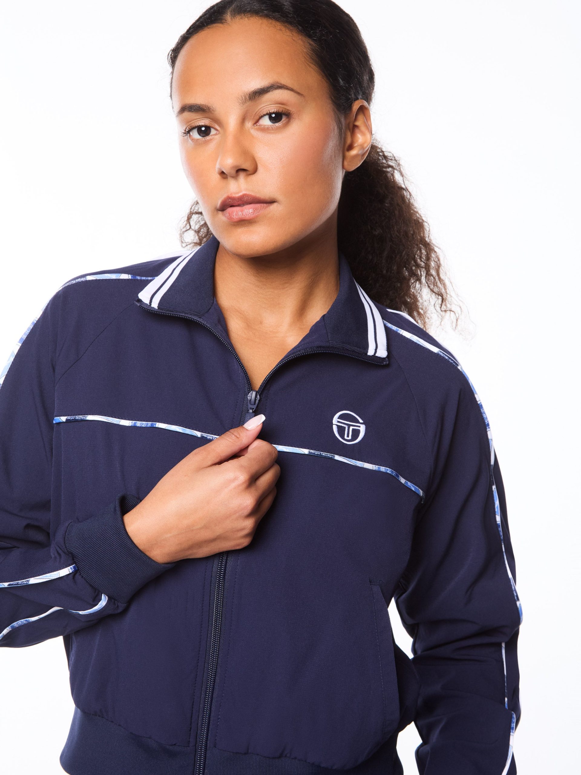 Women's Lioni Track Jacket- Maritime Blue - Image 8
