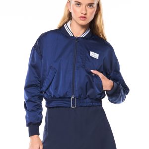 Women's Piano Bomber Jacket-Maritime Blue