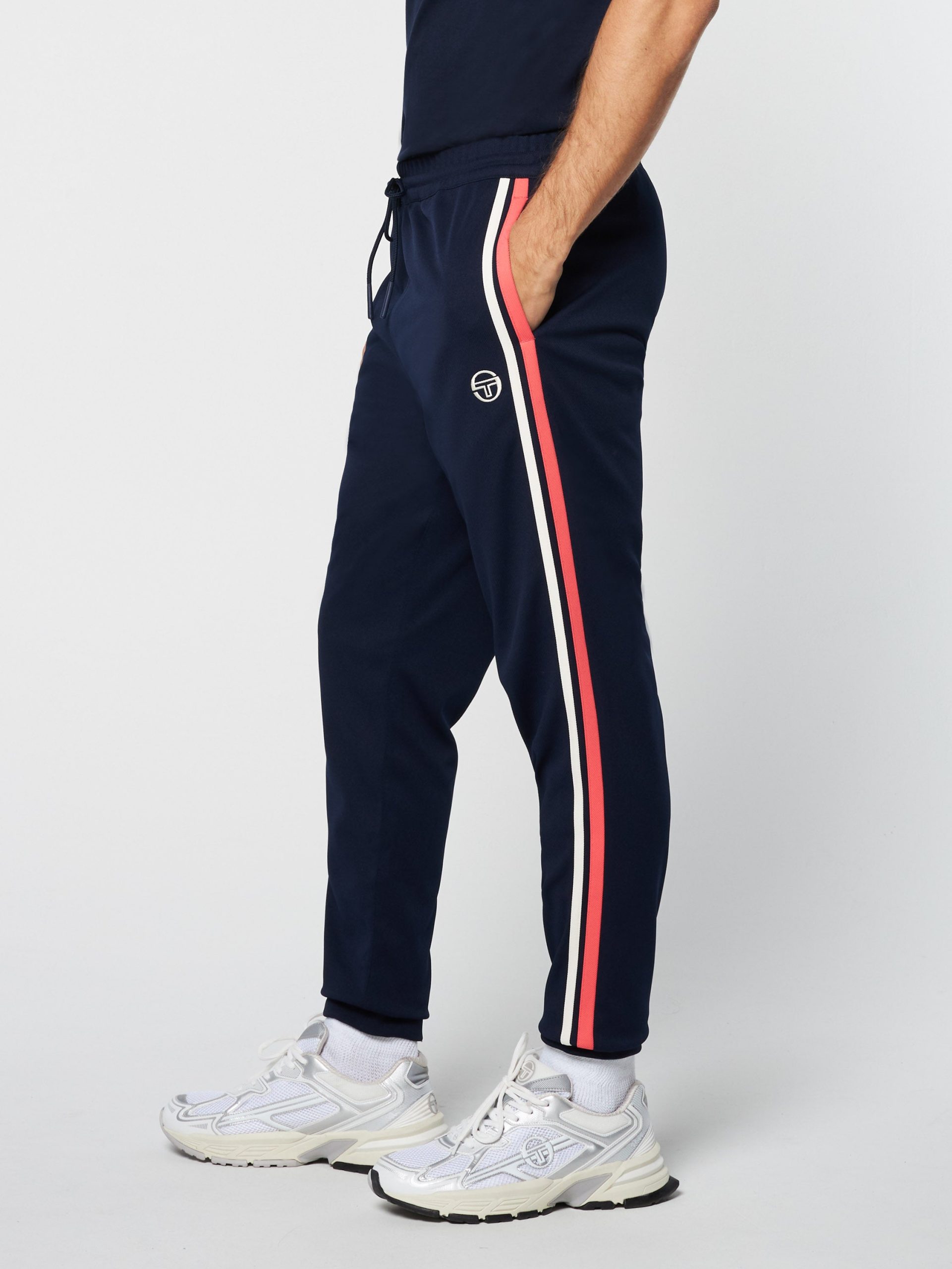Damarindo Track Pant Archivio- Gardenia/ Maritime Blue