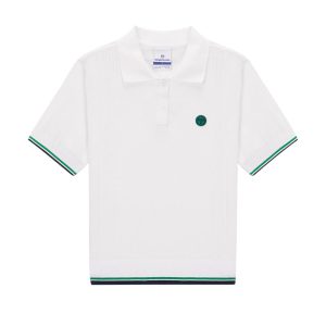 Preppy Knit Polo- Off White