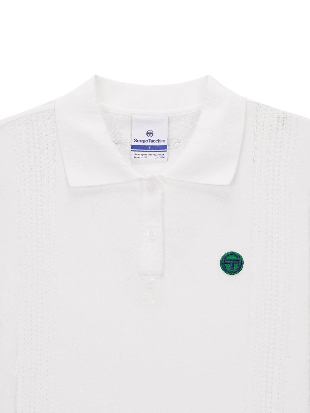Preppy Knit Polo- Off White - Image 3
