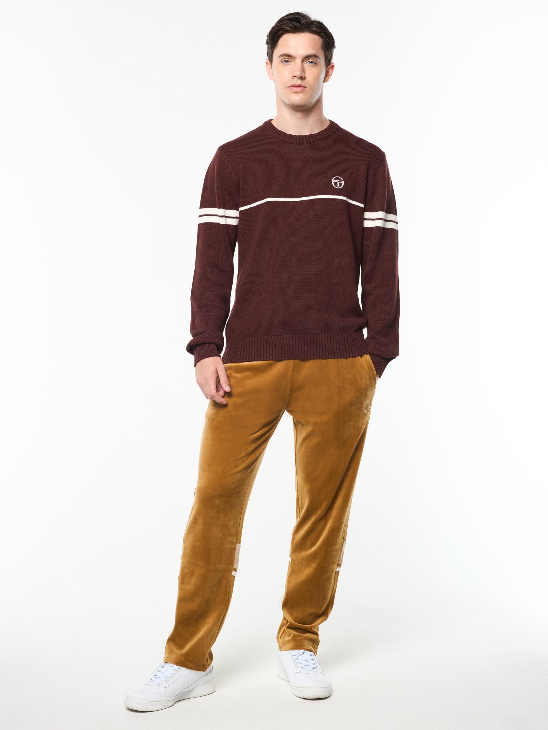 Orion Knit Sweater- Bitter Chocolate/ Gardenia - Image 2