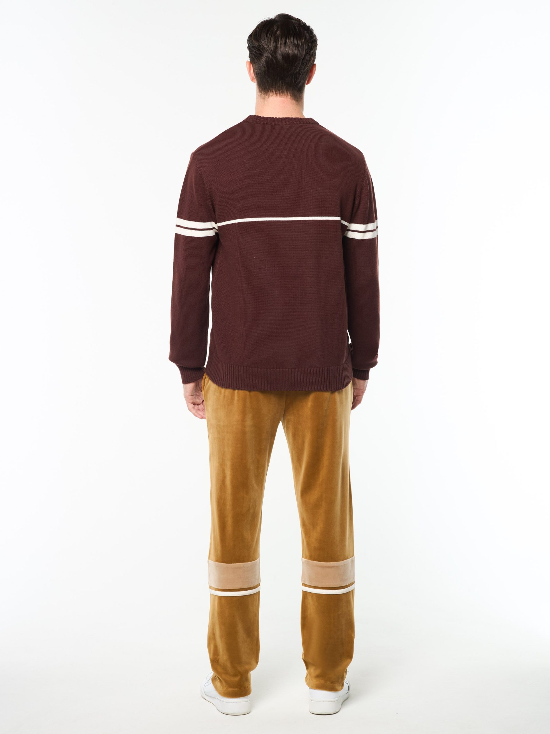 Orion Knit Sweater- Bitter Chocolate/ Gardenia - Image 4