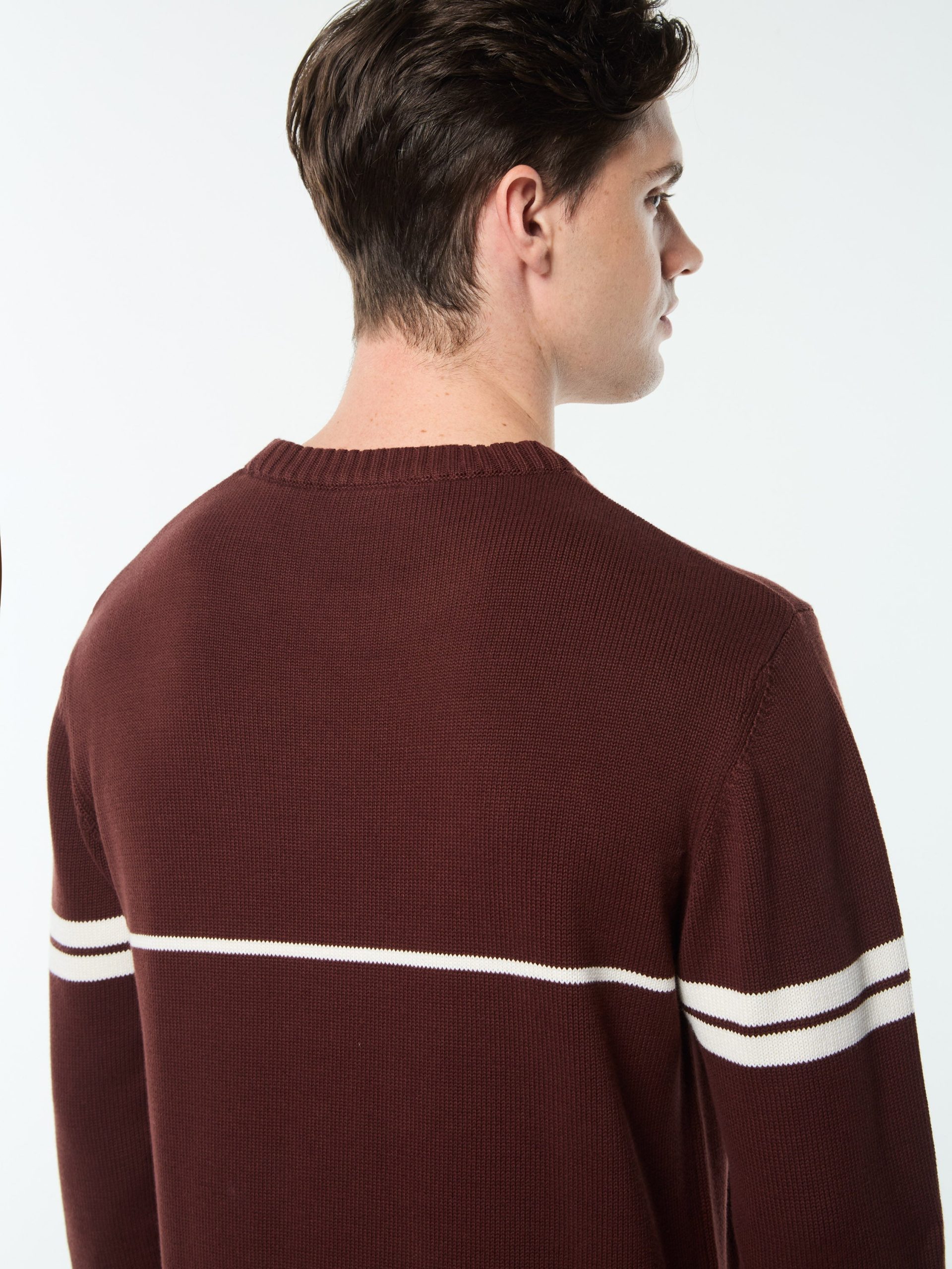 Orion Knit Sweater- Bitter Chocolate/ Gardenia - Image 5