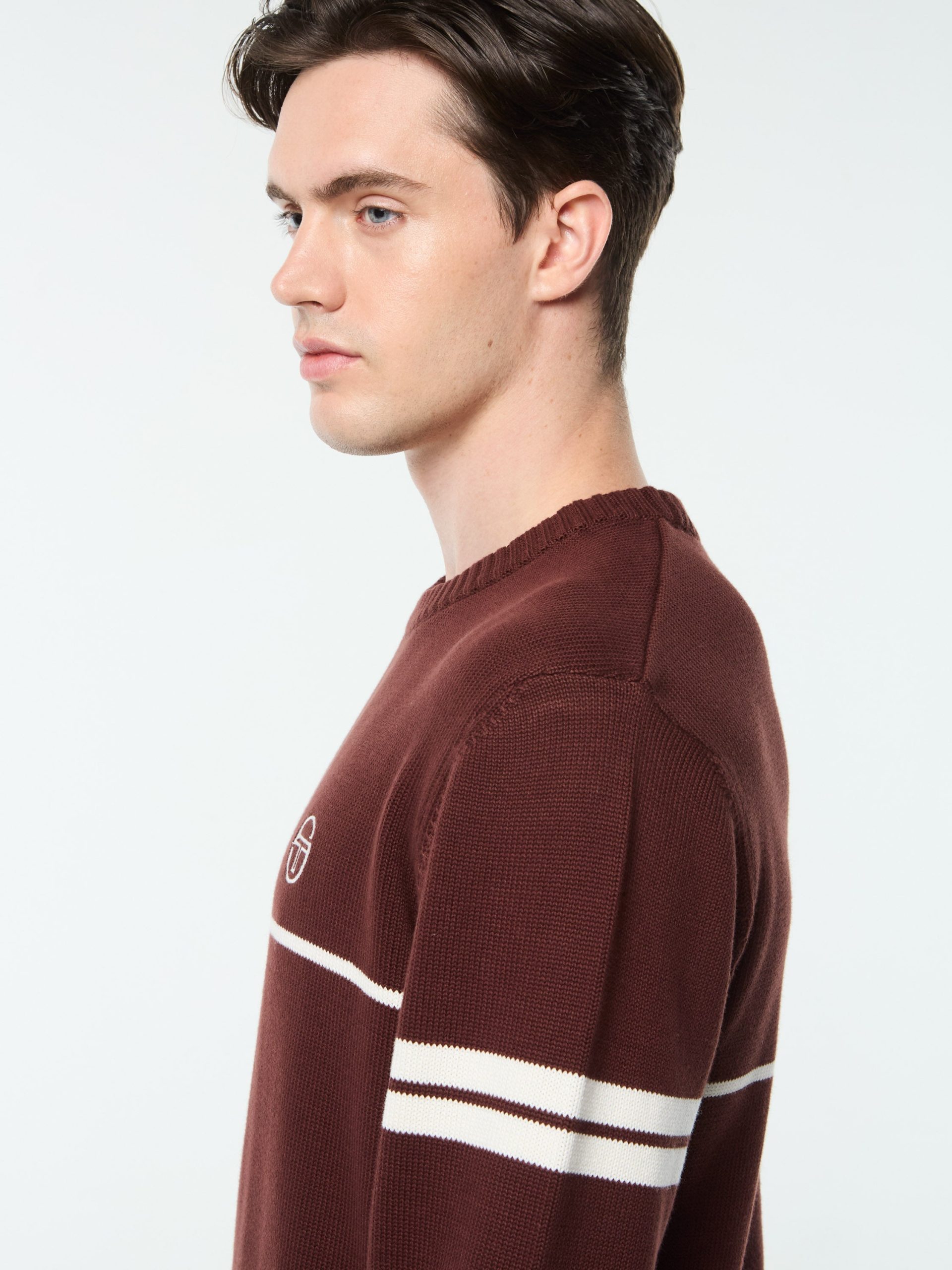 Orion Knit Sweater- Bitter Chocolate/ Gardenia - Image 6