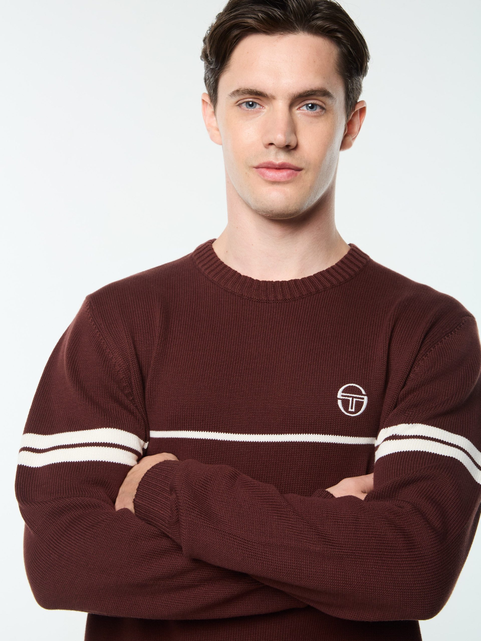 Orion Knit Sweater- Bitter Chocolate/ Gardenia - Image 7