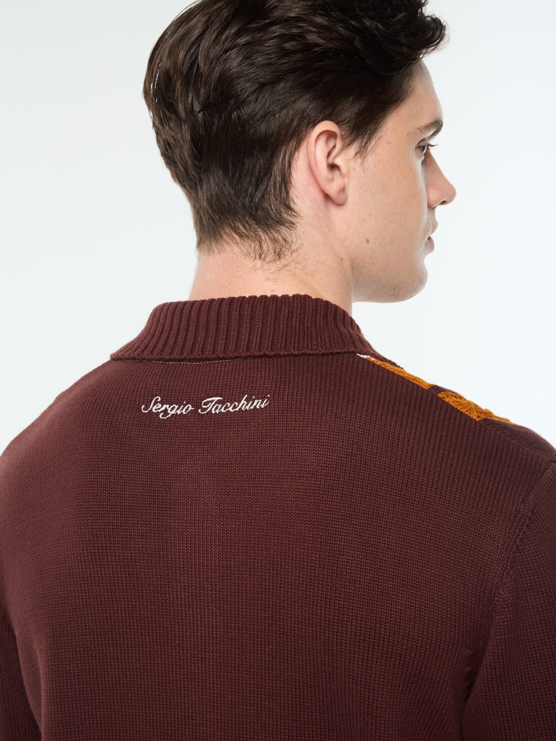 Bruni Knit Cardigan- Bitter Chocolate - Image 6