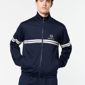 Arturo Mesh Track Jacket- Maritime Blue/ Quiet Gray