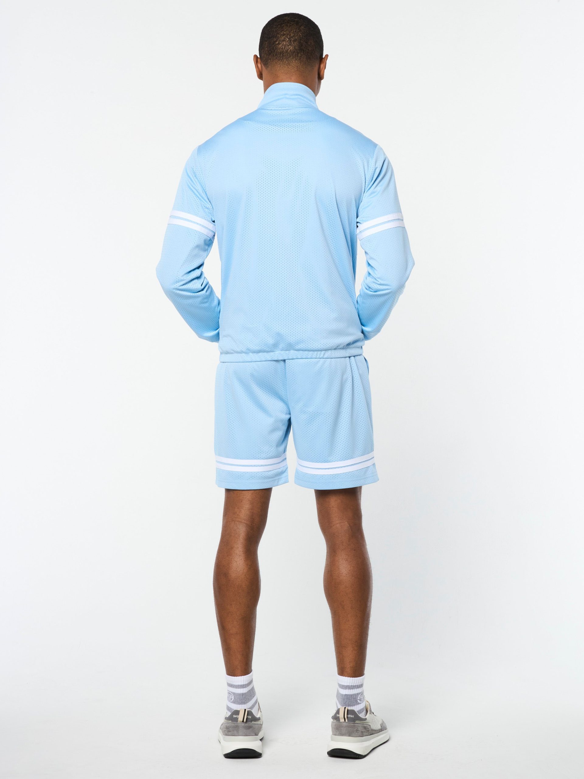 Arturo Mesh Track Jacket- Dutch Canal/ White - Image 7