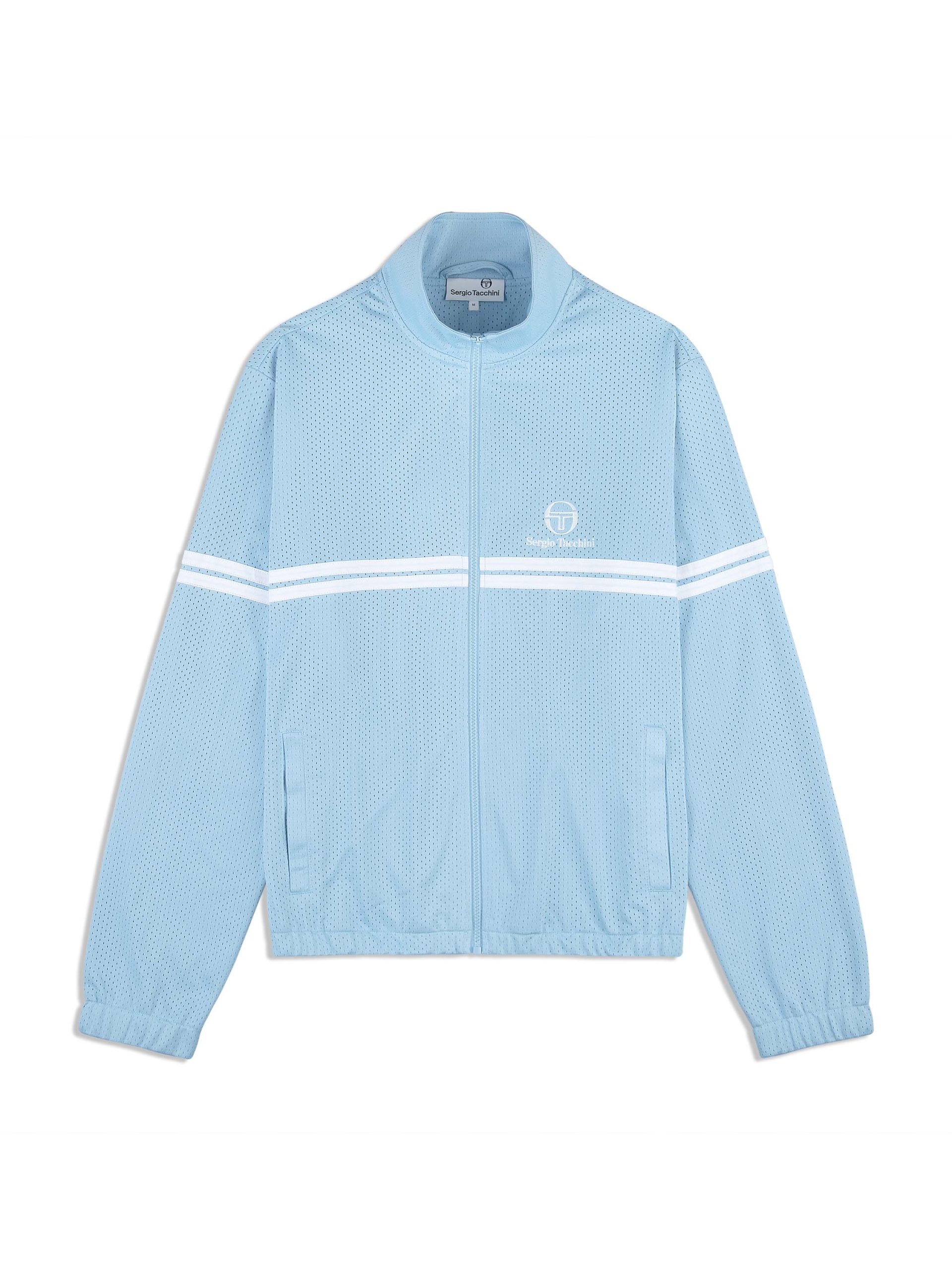 Arturo Mesh Track Jacket- Dutch Canal/ White - Image 3
