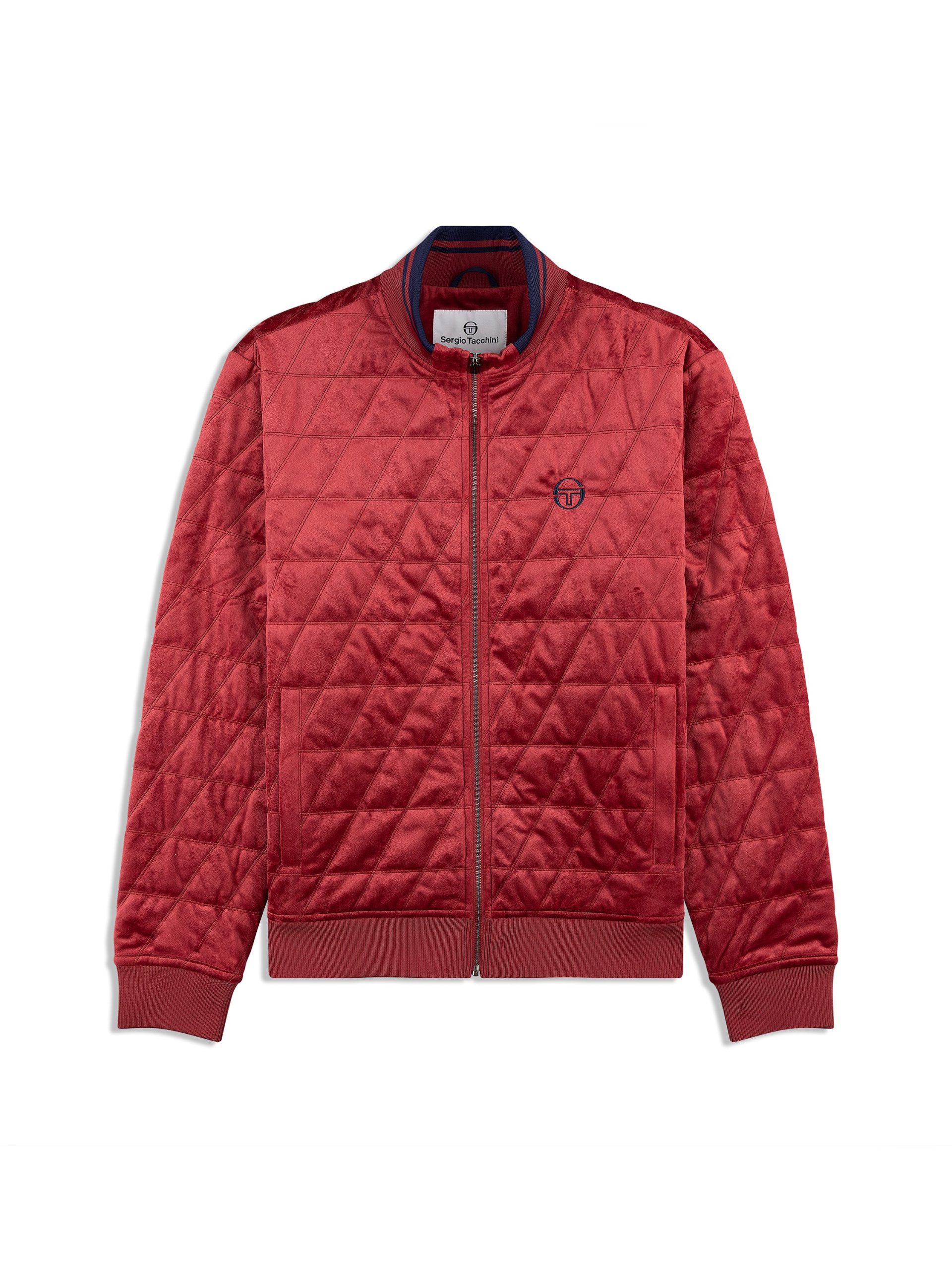 Redi Quilted Velour Bomber Jacket- Rhubarb - Image 2