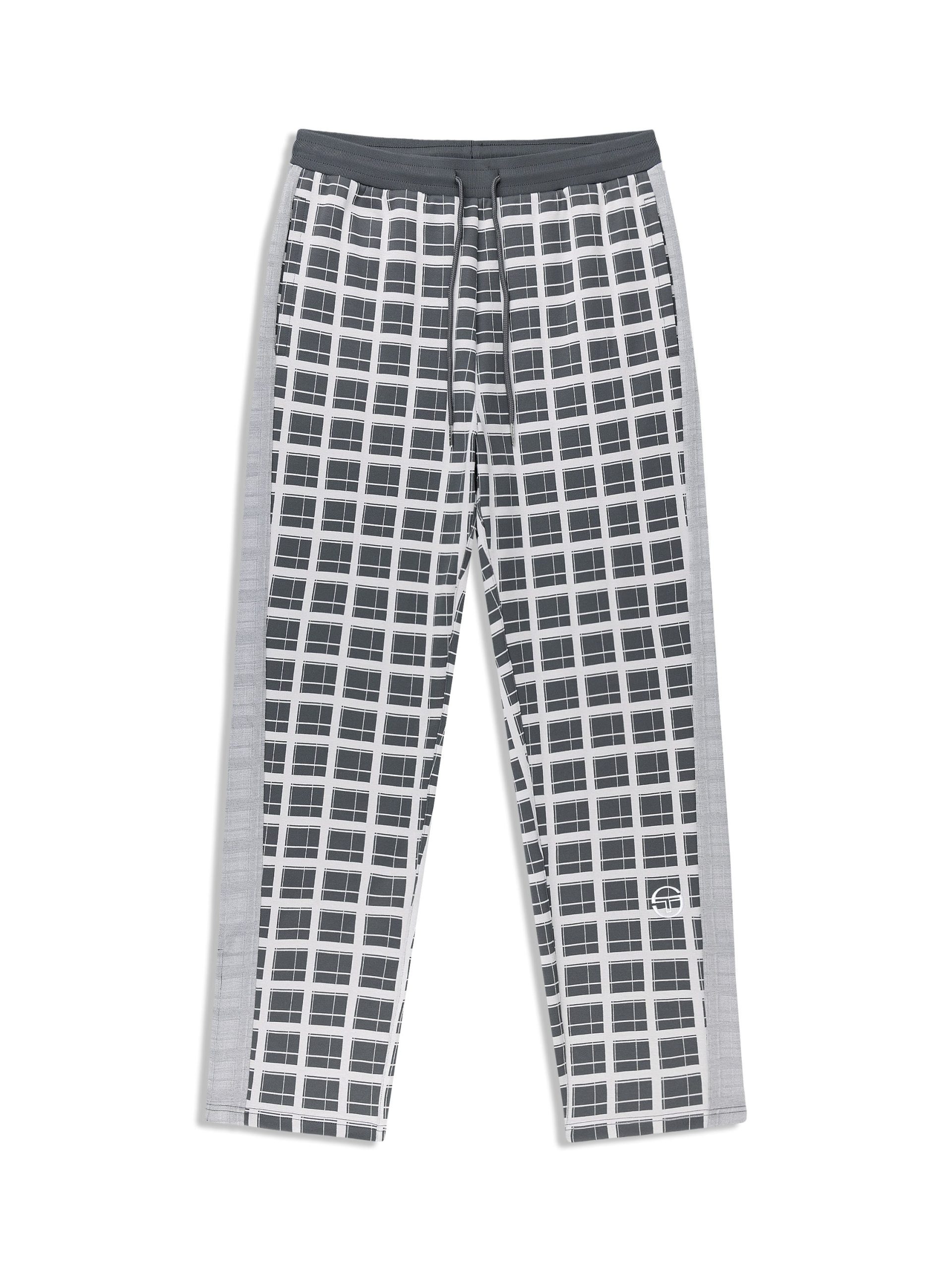 Damarindo Check Track Pant- Quiet Grey - Image 2